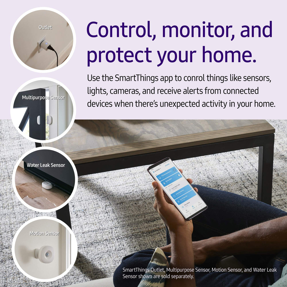 SmartThings Hub 3rd Generation [GP-U999SJVLGDA] Smart Home Automation Hub Home Monitoring Smart Devices - Alexa Google Home Compatible - Zigbee, Z-Wave, Cloud to Cloud Protocols – White