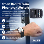 Bauer NE Bluetooth Keyless Entry Door Lock with Handle, Close Field Technology, Essential Camper Must Haves, Secure Trailer, Durable RV Door Latch, Convenient RV Lock Keyless Entry