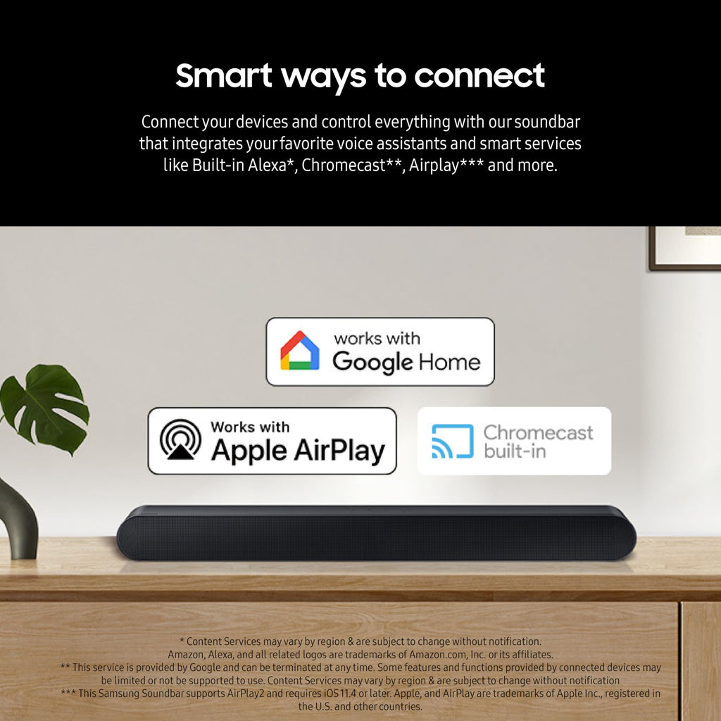 SAMSUNG S60D 5.0ch Soundbar w/Wireless Dolby Atmos Audio, All-in-One Design, Q-Symphony, SpaceFit Sound Pro, Adaptive Sound, Game Mode Pro with Alexa Built-in, HW-S60D/ZA