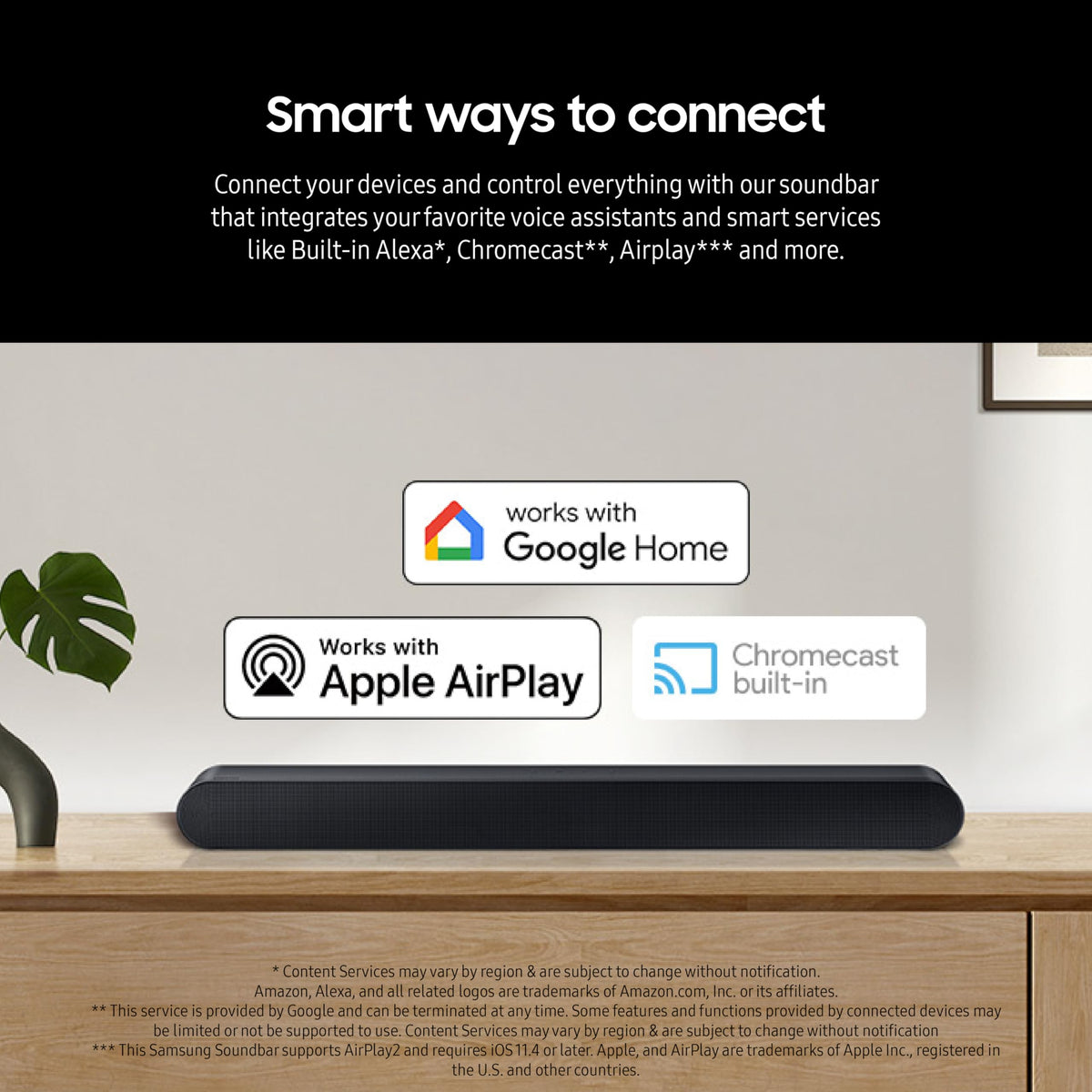 SAMSUNG S60D 5.0ch Soundbar w/Wireless Dolby Atmos Audio, All-in-One Design, Q-Symphony, SpaceFit Sound Pro, Adaptive Sound, Game Mode Pro with Alexa Built-in, HW-S60D/ZA