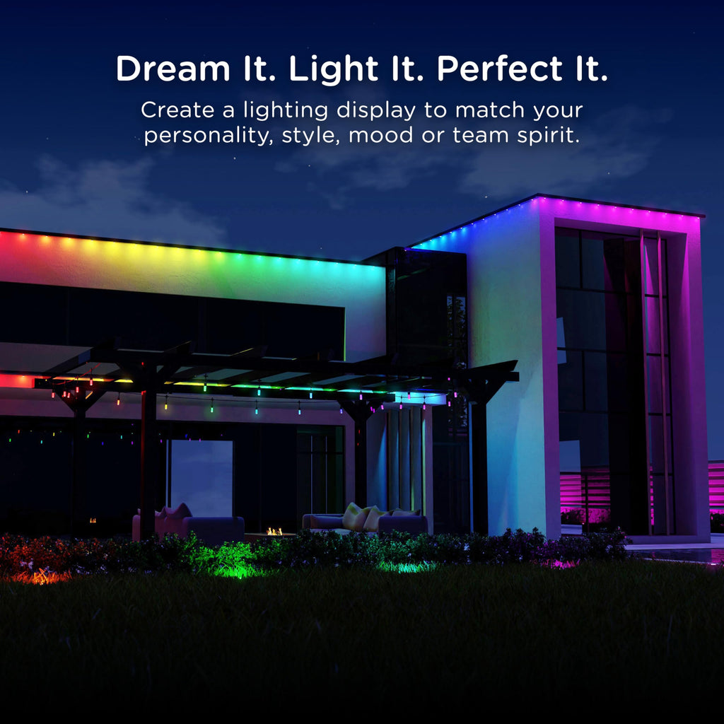 Enbrighten Modern Outdoor String Lights, 48ft, 24 Bulbs