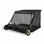 48-Inch Lawn Sweeper Tow Behind, Leaf & Grass Collector Yard Sweeper