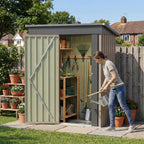 Devoko 10x8 FT Outdoor Storage Shed, Brown