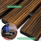 24' Wooden Garden Pathway,Outdoor Roll Out Walkway,Patio Footpath