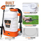 PetraTools 3 Gallon Battery Powered Backpack Sprayer - 2.5 Hour Runtime