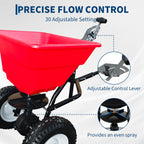 Garvee Tow Behind Broadcast Spreader, 90LBS Capacity, 12 in Tires