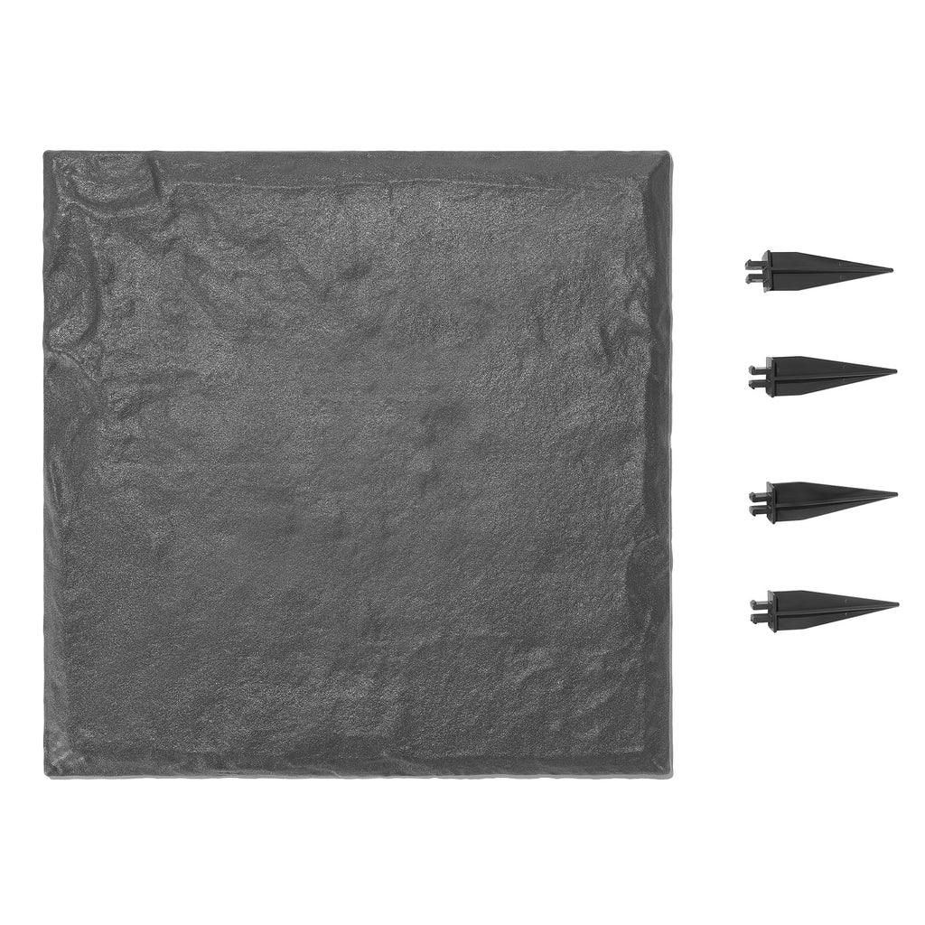 VEVOR Garden Stepping Stones 16Pcs 15.5x15.5" Plastic Pathway Pavers Grey