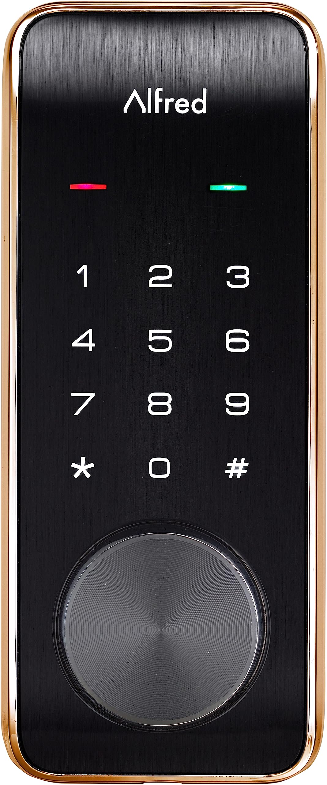 Alfred Touchscreen Keypad Pin + Key Entry Smart Door Lock Combo with Wi-Fi Connect Bridge & Key (DB2W-B-GL)