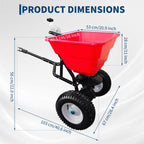 Garvee Tow Behind Broadcast Spreader, 90LBS Capacity, 12 in Tires
