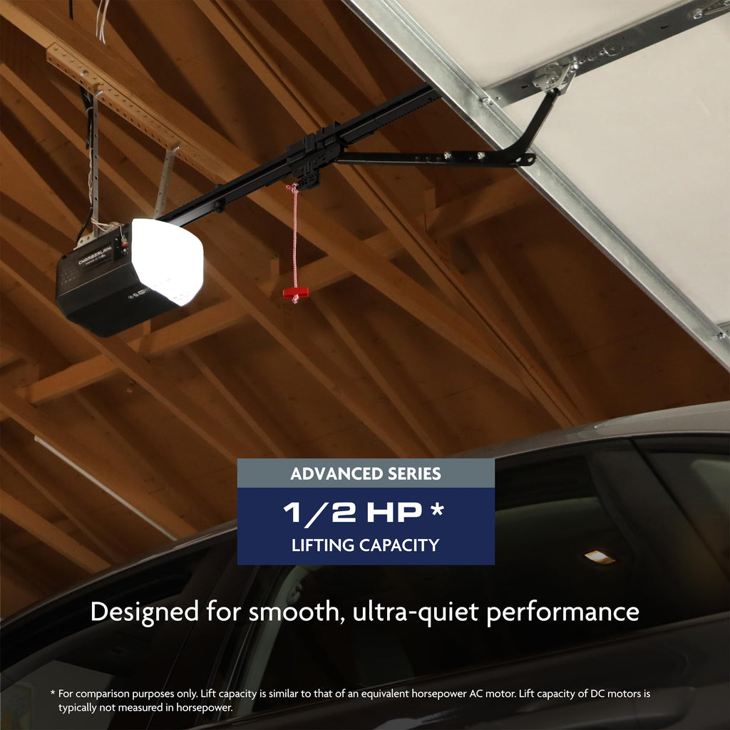 Chamberlain Belt Drive myQ Garage Door Opener, 1/2 HP w/Battery Backup