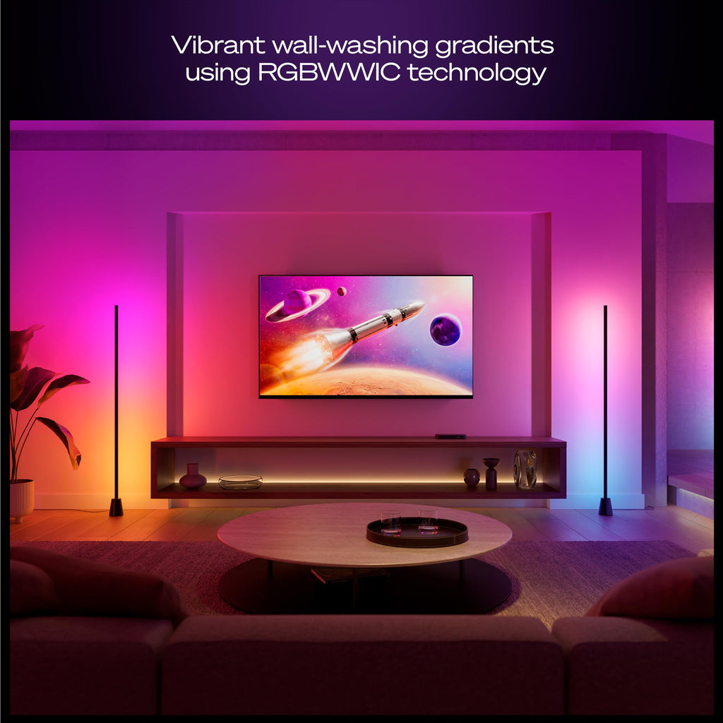 PHILIPS Hue Play Floor Lamp, RGBWWIC LED, 53 Inch, 1-Pack, Black