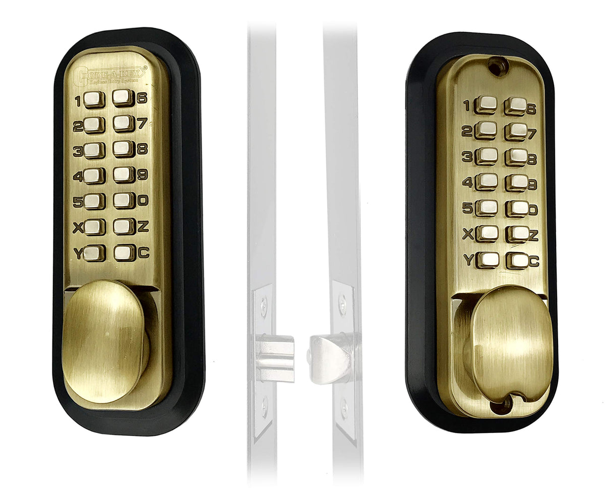 Double-Sided Mechanical Keyless Combination Latch Door Lock OR Bronze