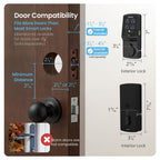 Lockly Secure Plus Smart Deadbolt Lock with 3D Biometric Fingerprint