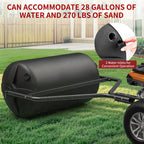 YITAMOTOR 18" x 24" Poly Lawn Roller with Threaded Plug, 270 lb Capacity