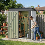 Devoko 10x8 FT Outdoor Storage Shed, Brown