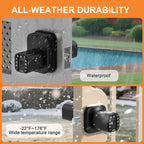IU52 Double-Sided Keypad Door Lock, All-Weather, Fully Waterproof Keyless Entry with Dual-Sided Programmable Codes, Same Key Both Sides for Outdoor, Indoor, Gate & Fence