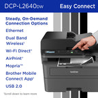Brother DCP-L2640DW Wireless Compact Monochrome Multi-Function Printer, Copy, Scan, Duplex, Mobile Printing