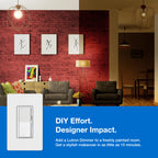 Lutron Caseta Diva Smart Dimmer Starter Kit; Dimmer, Hub, Remote, & More