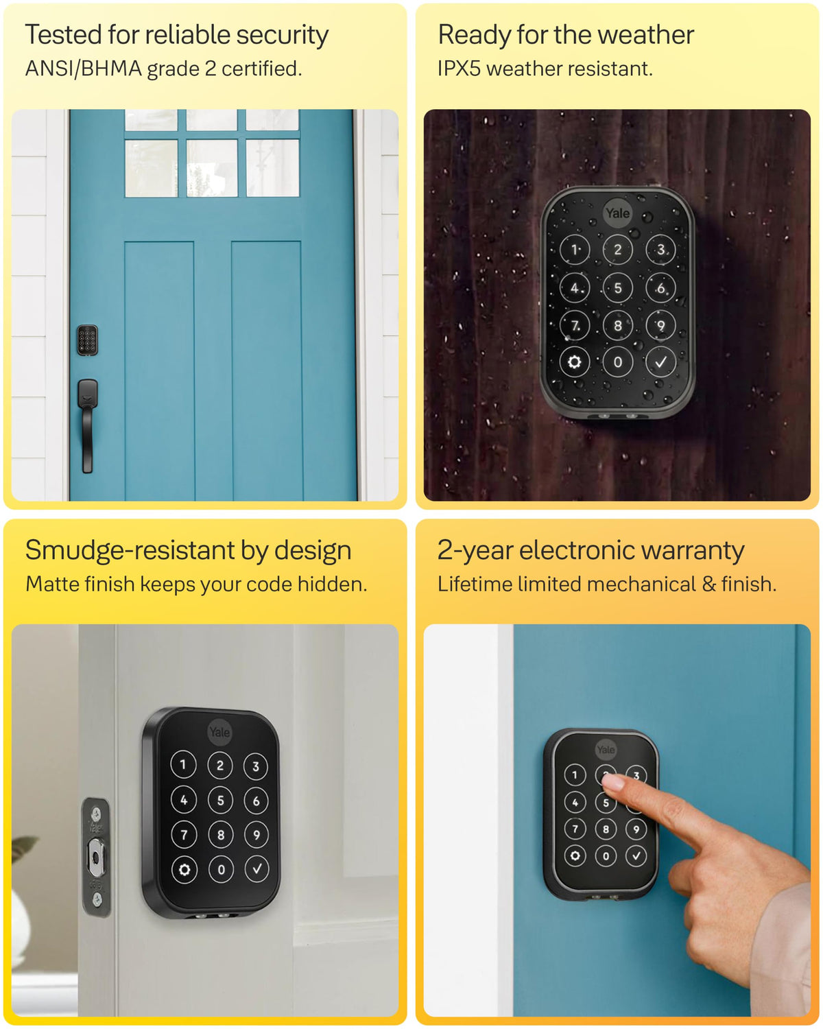 Yale WiFi Smart Lock Deadbolt with Keypad, Apple Home Key, Keyless Entry
