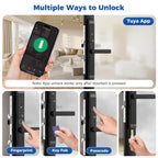 Sliding Door Smart Lock, Sliding Glass Door Lock with Fingerprint