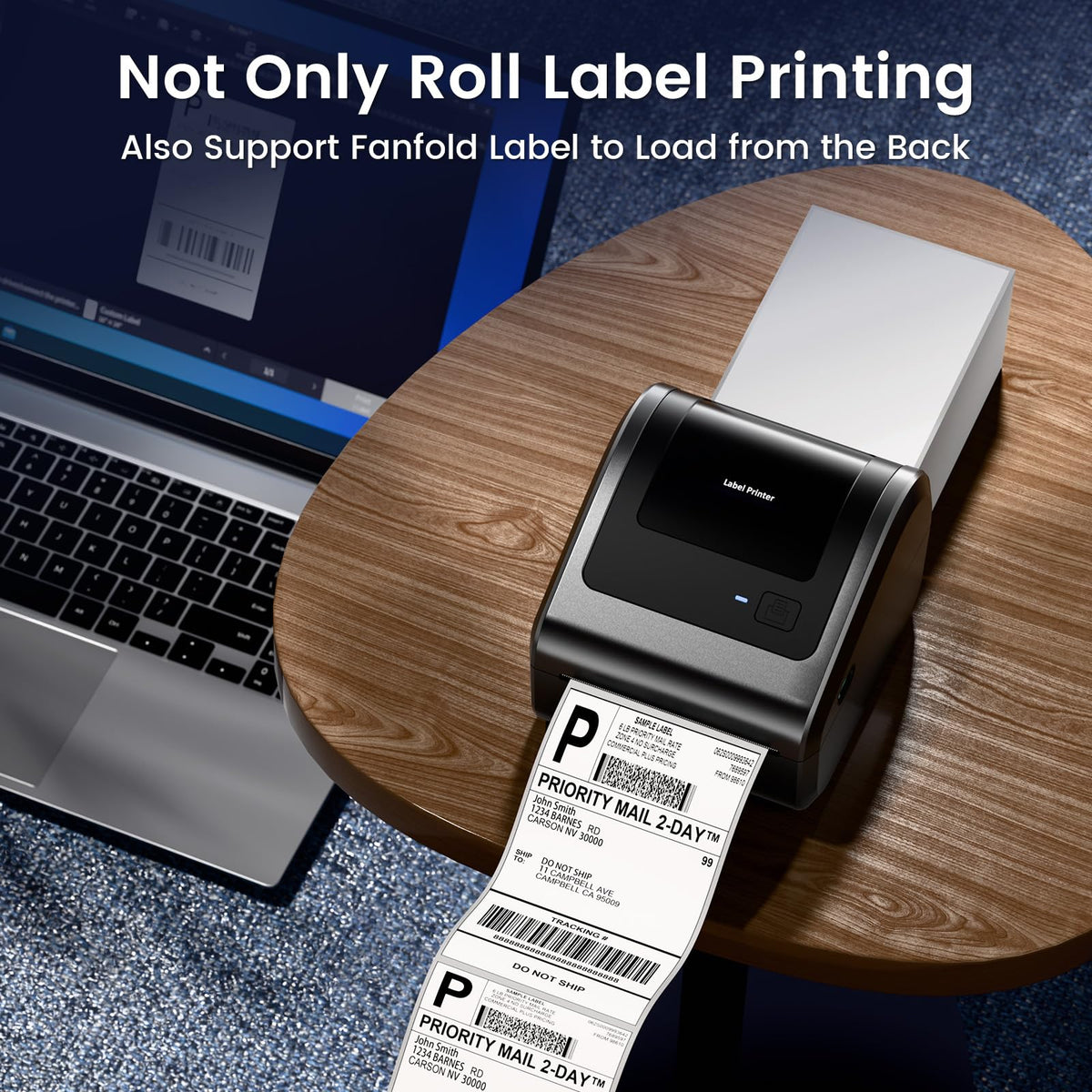 Bluetooth Shipping Label Printer with 750 Pcs Labels