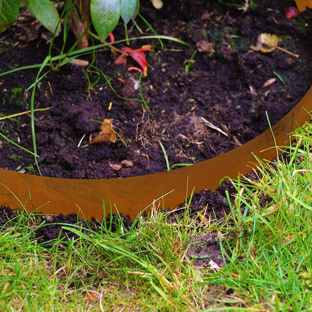 Co rten Steel Landscape Edging 12 Inch, 6 Packs Pre-Rusted