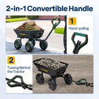 VIVOHOME 4 Cu.ft 660lbs Wheelbarrow Dump Garden Cart