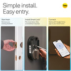 Yale Smart Lock Deadbolt with Google Matter, Keyless Entry, Matte Black
