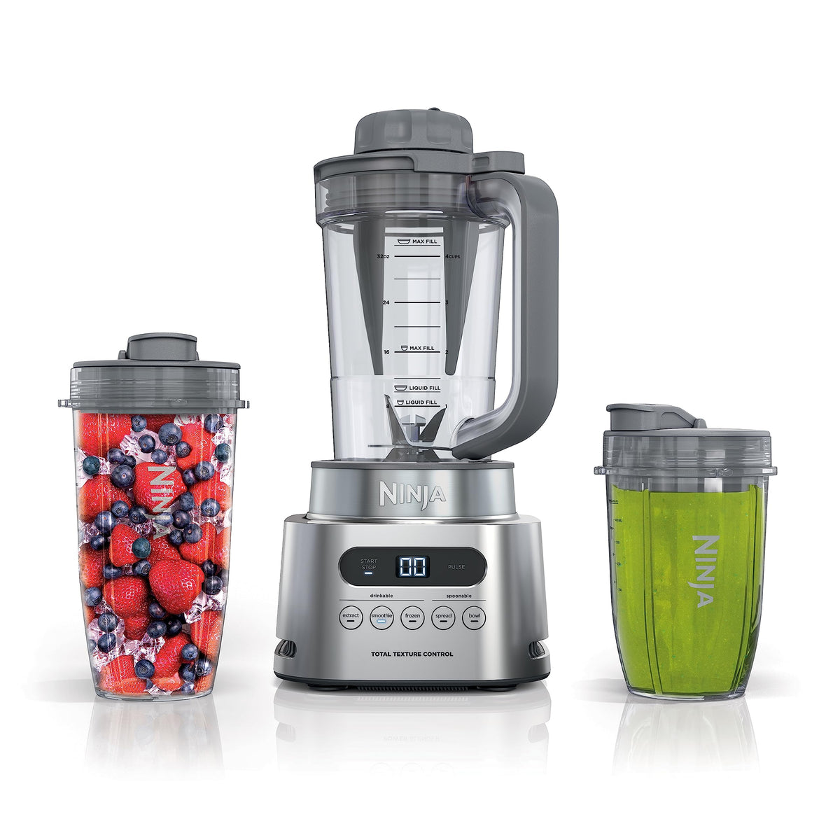 Ninja Foodi TWISTi Blender DUO, 1600WP, smartTORQUE, 34oz, Grey, SS151