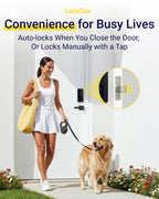 LOCKSTAR® Smart Door Lock • Keyless Entry Deadbolt Door Lock • Multiple Entry Methods – APP • Fingerprint Touch ID • Keypad Code • Card FOB • Traditional Key • Smart Home Devices