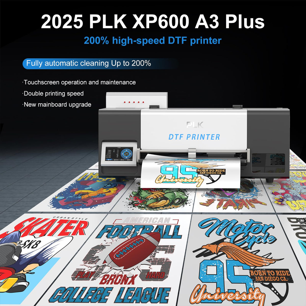 PLK A3 DTF Printer with Shaker Dryer & Laptop & Purifier, XP600 Printhead