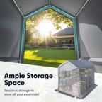 Quictent 6x8FT Small Storage Shelter Portable Shed With Roll-up Door&Vents