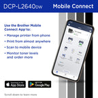Brother DCP-L2640DW Wireless Compact Monochrome Multi-Function Printer, Copy, Scan, Duplex, Mobile Printing