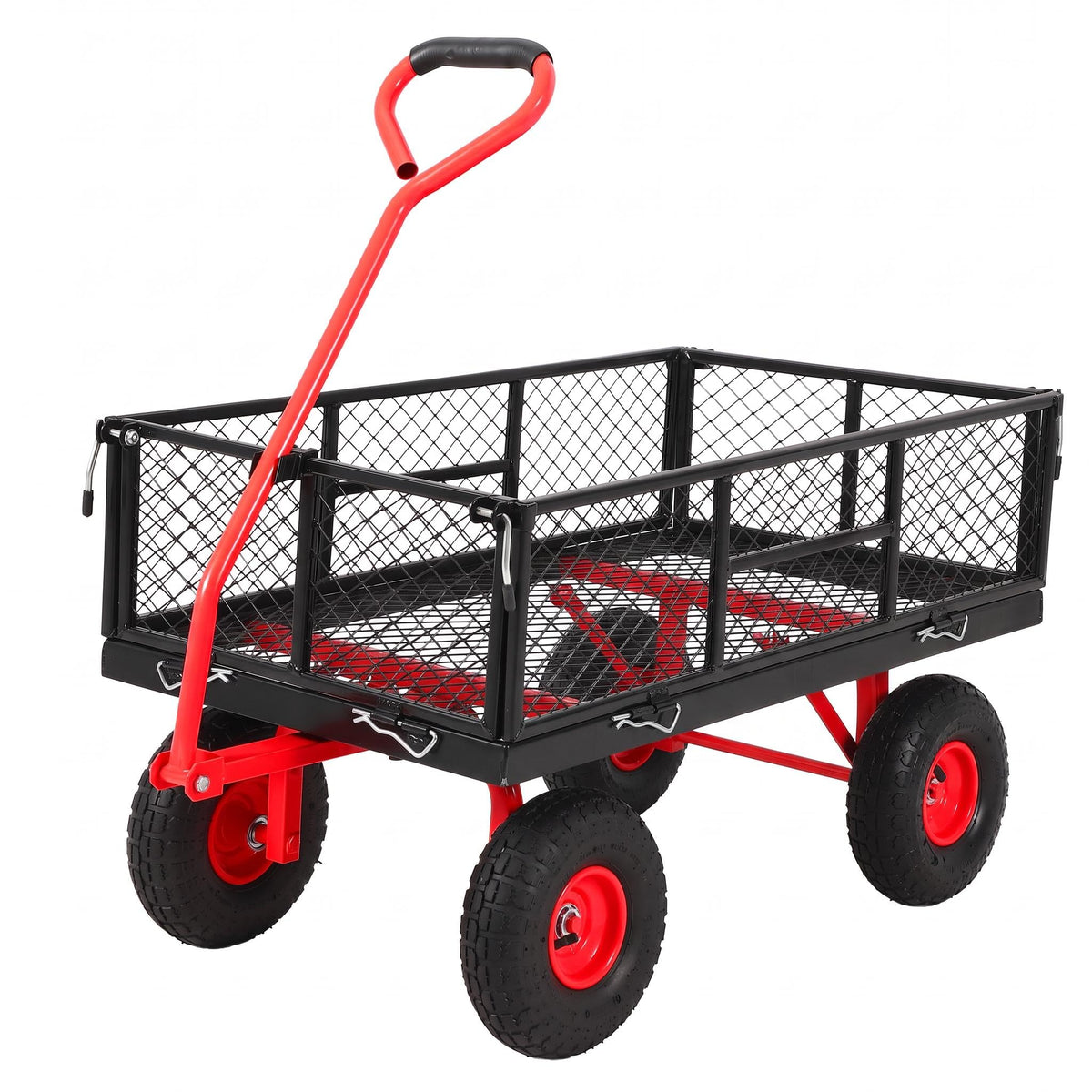 Garvee 1500 LB Heavy Duty Garden Wagon Cart, Outdoor Metal Utility Trailer