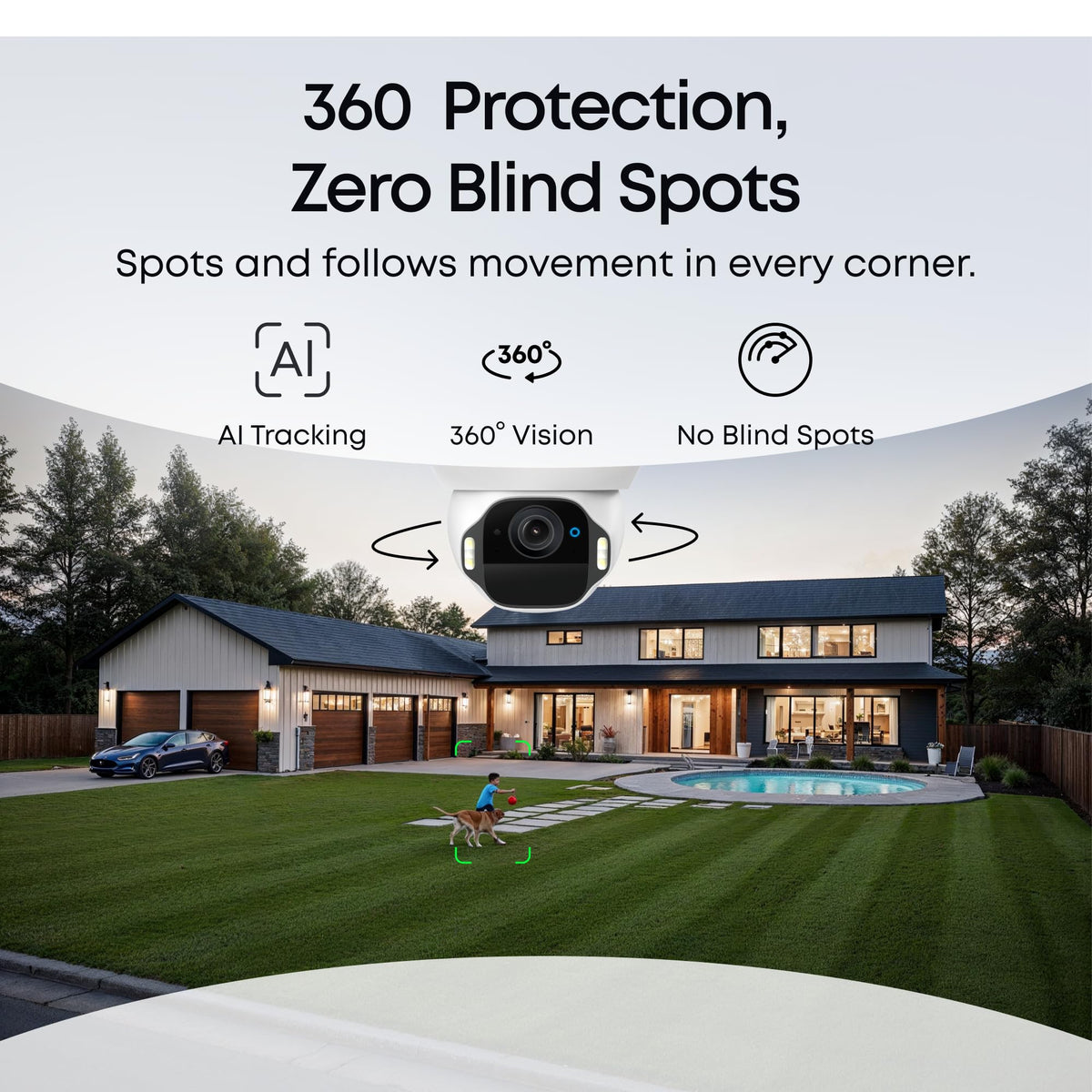 eufy Security SoloCam E42, 4K Solar Security Camera, AI Facial Recognition