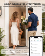 Wi-Fi Smart Front Door Lock Set, Keyless Entry Deadbolt Handle