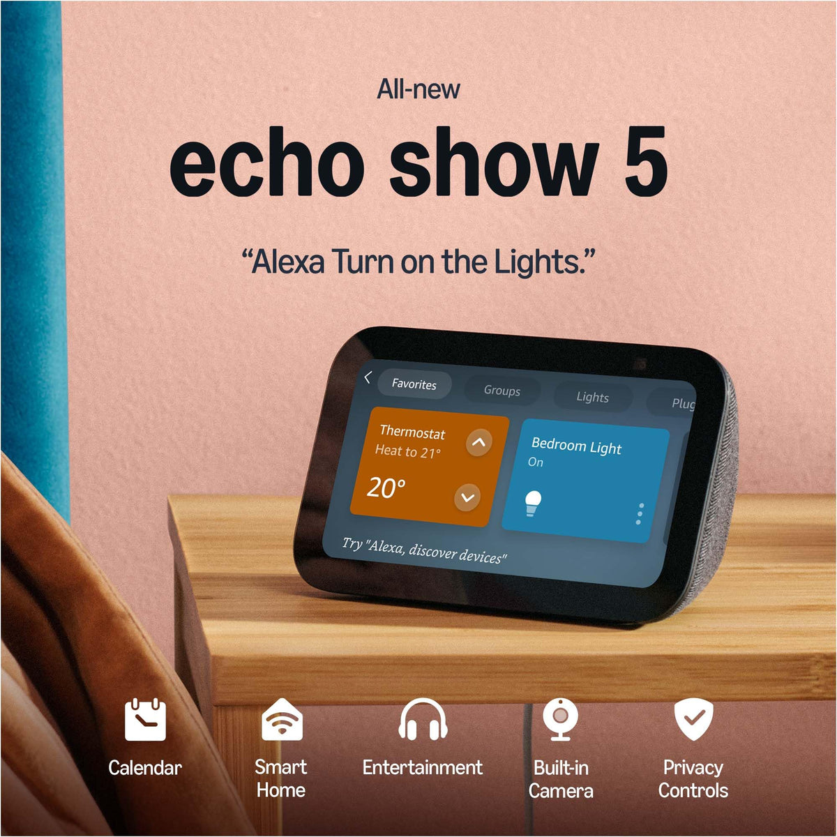 Echo Show 5 with Legrand Radiant Smart Plug