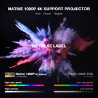 【Native 1080P & Netflix Ready 】Smart Projector with WiFi and Bluetooth