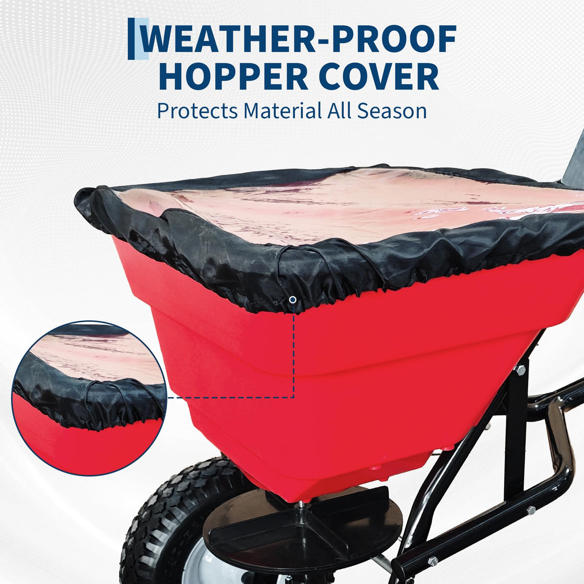 Garvee Tow Behind Broadcast Spreader, 90LBS Capacity, 12 in Tires