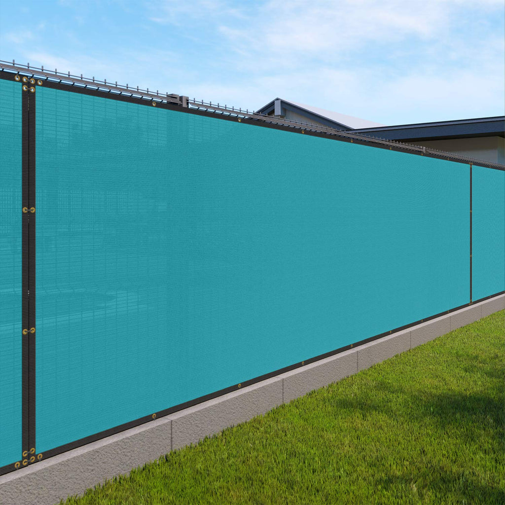 Windscreen4less Fence Privacy Screen 9' x 17' Heavy Duty Windscreen Fencing Mesh Fabric Cover for Patio Garden Backyard Lawn Carport Pool Fence, Light Gray