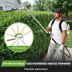 52CC 6-in-1 Weed Wacker Gas Powered Backpack Weed Eater