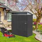 Vongrasig 5 x 3 x 6 FT Outdoor Storage Shed Clearance, Metal Garden Shed with Large Window and Lockable Door, Anti-Corrosion Waterproof Tool Shed for Backyard Patio, Lawn (Dark Gray)