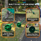 Rolling Lawn Aerator, Manual Core Plug Aerator