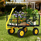 Garvee 1500 LB Heavy Duty Garden Wagon Cart, Outdoor Metal Utility Trailer