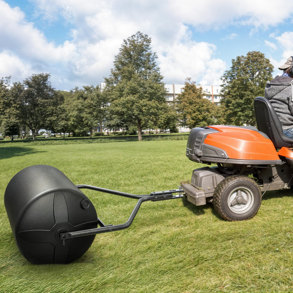 YITAMOTOR 18" x 24" Poly Lawn Roller with Threaded Plug, 270 lb Capacity