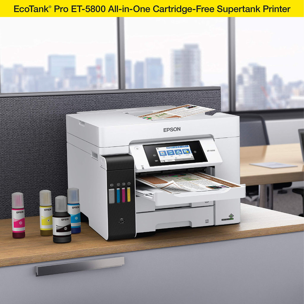 Epson EcoTank Pro ET-5800 Wireless Color All-in-One Supertank Printer