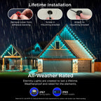 Enbrighten Eternity Permanent Outdoor Lights, 100ft, 72 Lights