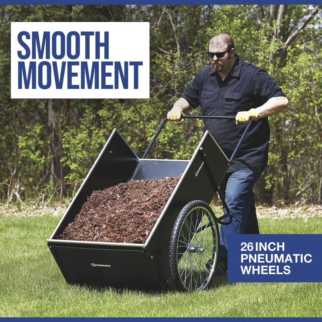 Strongway Garden Cart, 400-Lb. Capacity, 48in., 14 Cu. Ft. 48in.L x 29in.W