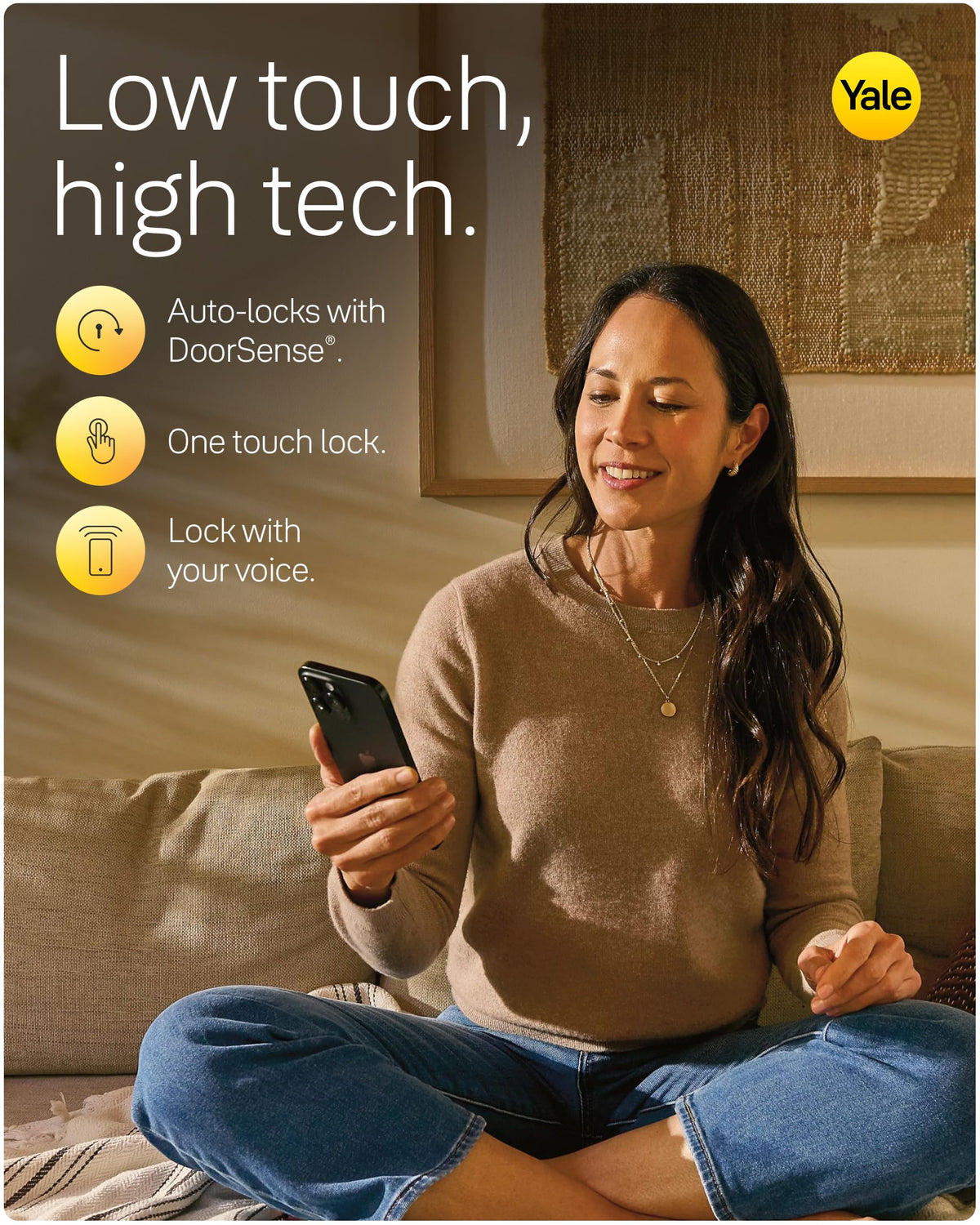 Yale WiFi Smart Lock Deadbolt with Keypad, Keyless Entry, Black Suede