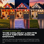LIFX Permanent Outdoor Lights 50ft, 30-Zone Color, Matter/Apple Home, Black